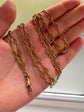 18CT FRENCH SAUTOIR FANCY LINK GAURD CHAIN