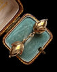 VICTORIAN FACETED GOLD ACORN EARRINGS