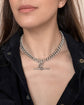 EDWARDIAN HEAVYWEIGHT SILVER DOUBLE CURB ALBERT CHAIN