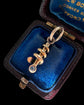 ANTIQUE 15CT GOLD & DIAMOND SNAKE PENDANT