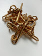 ANTIQUE 18CT GOLD PAPERCLIP ALBERT CHAIN