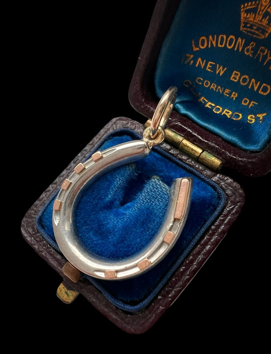 VICTORIAN PLATINUM & GOLD HORSESHOE PENDANT