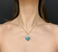 VICTORIAN MALACHITE & SILVER PADLOCK PENDANT