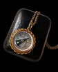 ANTIQUE 9CT GOLD & BLOODSTONE COMPASS PENDANT