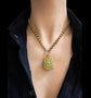 VICTORIAN TURQUOISE & AMETHYST VINAIGRETTE PENDANT