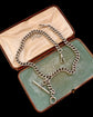 EDWARDIAN CHUNKY SILVER CURB ALBERT CHAIN