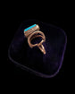 ANTIQUE 9CT GOLD MINI SNAKE FOB PENDANT