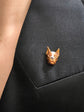 ANTIQUE ENAMEL ‘FRENCHIE’ DOG STICK PIN