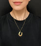 VICTORIAN 18CT GOLD & DIAMOND HORSESHOE PENDANT