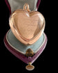 ANTIQUE LARGE PUFFY GOLD HEART PENDANT ‘TOUJOURS PRÉSENTE, TOUJOURS CHÈRE’