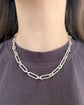 VICTORIAN CHUNKY SILVER PAPERCLIP CHAIN