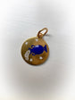 18CT GOLD DISC PENDANT WITH ENAMEL URN