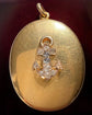 ANTIQUE DIAMOND ANCHOR 18CT GOLD LOCKET