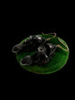 VICTORIAN WHITBY JET ACORN EARRINGS