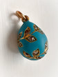 19TH CENTURY DIAMOND & BLUE ENAMEL EGG PENDANT