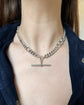 ANTIQUE CHUNKY SILVER ALBERT CHAIN