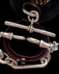 VICTORIAN SUPER CHUNKY SILVER PAPERCLIP ALBERT CHAIN