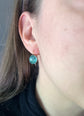 EARLY VICTORIAN TURQUOISE PASTE EARRINGS
