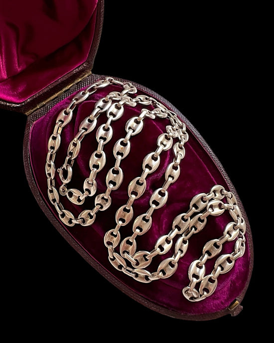 EARLY 20TH CENTURY SILVER MARINER LINK CHAIN