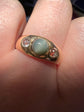 CATS EYE CHRYSOBERYL & OLD CUT DIAMOND GYPSY RING