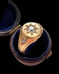 VICTORIAN 18CT GOLD & DIAMOND STAR SET SIGNET RING