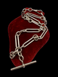 ANTIQUE SILVER PAPERCLIP ALBERT CHAIN