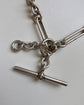 VICTORIAN CHUNKY SILVER PAPERCLIP CHAIN WITH REMOVABLE T-BAR