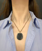 VICTORIAN WHITBY JET HORSESHOE PENDANT