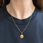 VINTAGE ZODIAC ‘CANCER’ ENAMEL CRAB DISC PENDANT