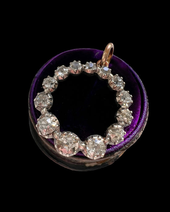EARLY 19TH CENTURY DIAMOND CIRCLE PENDANT