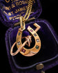 VICTORIAN 15CT GOLD & GEM SET HORSESHOE PENDANT