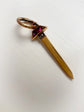 VICTORIAN RUBY & DIAMOND HORSESHOE NAIL PENDANT
