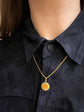 VINTAGE ZODIAC ‘CANCER’ ENAMEL CRAB DISC PENDANT