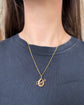 VICTORIAN 15CT GOLD & GEM SET HORSESHOE PENDANT