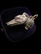 VICTORIAN SILVER DOG HEAD PENDANT