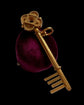 VICTORIAN BOXED 15CT GOLD KEY PENDANT