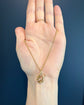VICTORIAN 15CT GOLD & GEM SET HORSESHOE PENDANT