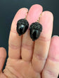 VICTORIAN WHITBY JET ACORN EARRINGS