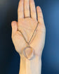 LARGE VICTORIAN HEART GLASS LOCKET PENDANT