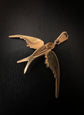 A 9CT GOLD & PEARL SWALLOW PENDANT