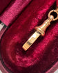 ANTIQUE 9CT GOLD ACORN & DOG CLIP CHAIN EXTENDER / BAIL