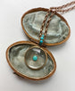 VICTORIAN GLASS LOCKET WITH TURQUOISE BAIL