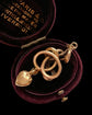 ANTIQUE COILED SNAKE & MINI HEART PENDANT