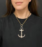 HUGE VICTORIAN SILVER ANCHOR PENDANT