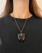 ANTIQUE HUGE BANDED AGATE HEART PENDANT