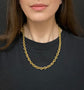 19TH CENTURY 14CT GOLD LOVERS KNOT & REEDED BELCHER CHAIN