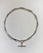 VICTORIAN CHUNKY SILVER PAPERCLIP CHAIN WITH REMOVABLE T-BAR