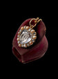 VICTORIAN MONOGRAM ROCK CRYSTAL HEART WITH DIAMOND & PEARL SURROUND