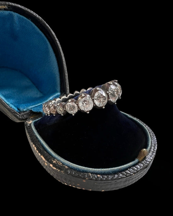 GEORGIAN PASTE & SILVER ETERNITY RING