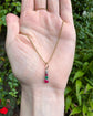 19TH CENTURY DIAMOND, RUBY & EMERALD PENDANT